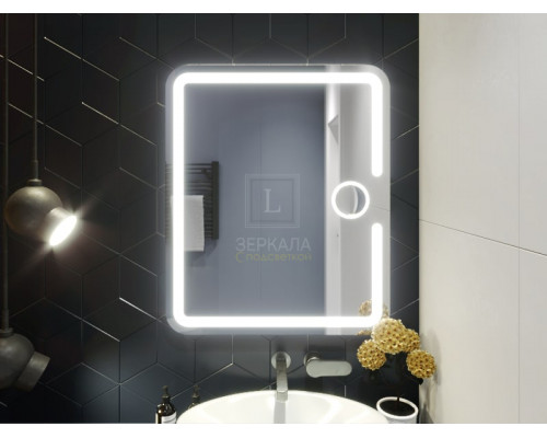 Зеркало в ванну комнату с подсветкой Баролло